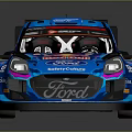 Ford Blue Racing Car With Red Bull Logo And Sporty Livery Design