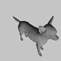 Game and Movie Character Chihuahua in Brown and White Standing Pose on Green Background