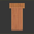 Indoor Wooden Small House Shaped Decorative Cabinet With Heart Door Detail