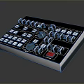 portable synthesizer mixer reverberator tuner mixer mixing equipment 3d model