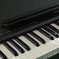 Professional Black Digital Piano With Full Keyboard Pedals And Modern Stand