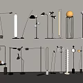 Modern floor lamp 3d model