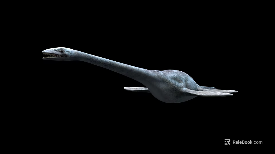 3D Render Of Prehistoric Aquatic Reptile With Long Neck And Marine Traits 3d model 