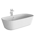 Modern Red Freestanding Bathtub With Matte Surface And Sleek Faucet Design