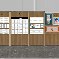 Wooden Display Cabinets With Multiple Compartments For Brand Logo And Display Items 3d model