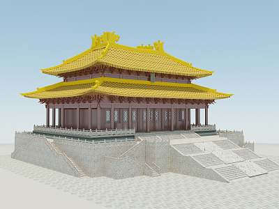 Chinese ancient building 3d model