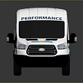 White Performance Commercial Van Offering Air Conditioning Electrical Plumbing Services 3d model