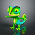 Lizard Anime Lizard Chameleon Cartoon Lizard Reptile Cold Blooded Animal Reptile Class 3d model