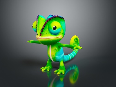 Lizard Anime Lizard Chameleon Cartoon Lizard Reptile Cold Blooded Animal Reptile Class 3d model