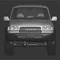 Silver Toyota Off Road SUV with Large Tires High Ground Clearance and Roof Design