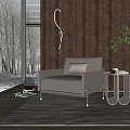 Modern single sofa 3d model
