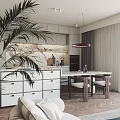 Modern Living Room Interior With Marble Fireplace White Sofa Black Armchair And Coffee Table