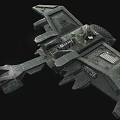 Advanced Cosmic Spacecraft 3D Model With Aerodynamic Structure And Green Exterior