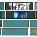 Educational Public Facilities With Various Blackboards Whiteboards And Electronic Screens For Teaching
