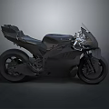 Modern Sleek Black Sport Motorcycle With Streamlined Body And Stylish Seat