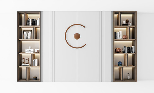 Modern bookcase 3d model