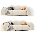 Modern Light Luxury Curved Multiplayer Sofa 3d model