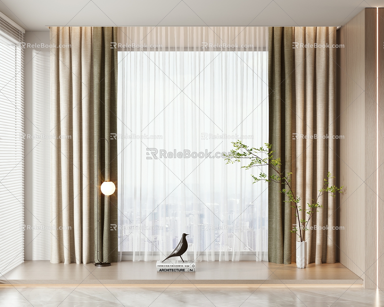 Modern Curtains 3d model