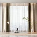 Modern Curtains 3d model