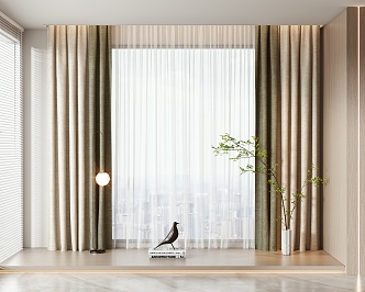 Modern Curtains 3d model