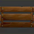 Wooden Storage Box For Home Organizing With Planks And Metal Rivets