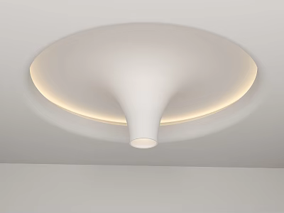 Modern Ceiling Design With Circular Light Trim And Smooth Finish 3d model