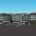 Modern Multi Storey School Building With Glass Facades And Surrounding Campus Trees