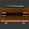Vintage Electronic Radio With Wooden Case Brass Accents And Control Knobs