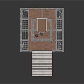 Industrial Metal Structure Building with Multi Level Platforms Stairs Railings and Tower