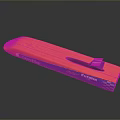Orange And Blue Cordle Fibra Streamlined Toy Boat With Reflective Surface Design
