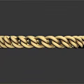 Shiny Golden Chain Link Bracelet With Polished Design On Black Background