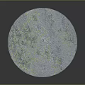 Natural Themed Round Rug With Green Plants And Yellow Floral Patterns