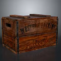 Vintage Wooden Storage Crate With Western Packing Chicago Branding And Metal Handles