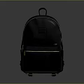 Stylish Black Leather Backpack With Minimalist Design And Gold Accents For Daily Use