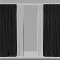 Modern Black and White Curtains with Elegant Soft Fabric for Interior Room Decor