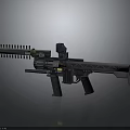 Modern Tactical Rifle With Rail System Scope Ergonomic Grip And Black Finish Design 3d model