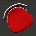 Modern Red Bar Stool With White Metal Frame Curved Seat And Footrest Design