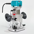 Industrial Electric Wood Router With Blue Silver Body Stable Base And Ergonomic Handles