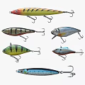 Assorted Colored Fishing Lures With Various Shapes And Unique Patterns