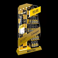 Schweppes Beverage Display Shelf for Retail Store with Multiple Layers and Bottled Drinks 3d model