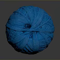 Soft Blue Round Knitted Yarn Ball For Home Daily Life Supplies Accessory