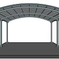Various Outdoor Canopy Designs With Different Colors And Column Frames 3d model