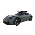 Light Blue Sports Car With Roof Rack And Sleek Design