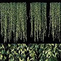 Artificial Hanging Green Leaf Ornament Set For Indoor Home Decoration