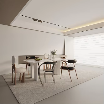 Modern dining table 3d model