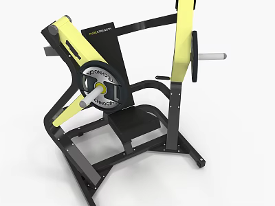 Heavy Duty Yellow And Black Leg Press Fitness Equipment For Gym Workouts 3d model