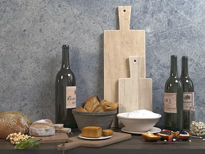 Modern Food 3d model