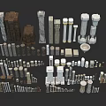 Various Architectural Column Models With Different Styles Sizes And Designs For Design Projects