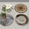 abstract carpet round carpet 3d model