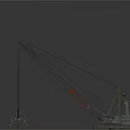 Industrial Construction Crane With Long Boom And Lifting Hook Device